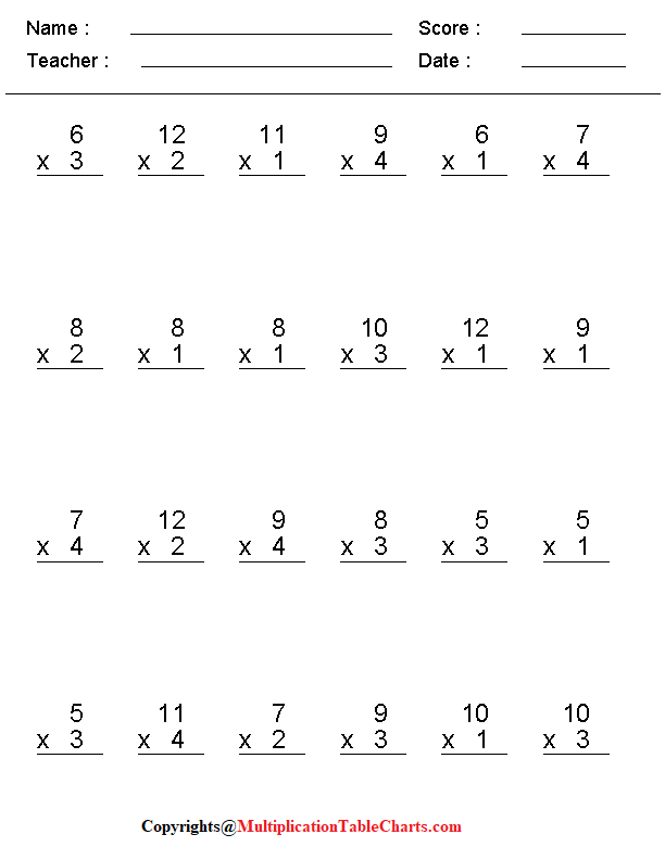  Multiplication Word Problem Worksheet For Grade 3 Multiplication Table Charts